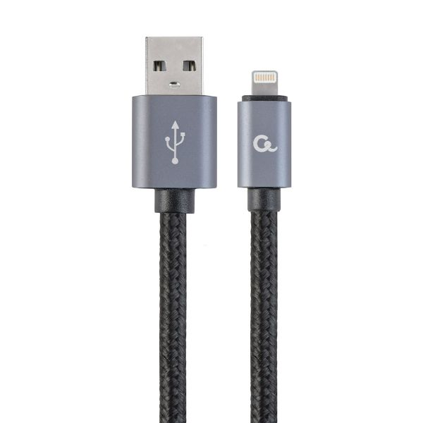 Gembird Cabo CCB-mUSB2B-AMLM-6 USB-A para Lightning Braided 1.8m Cinza