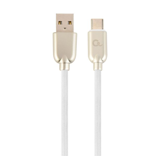 Gembird Cabo CC-USB2R-AMCM-2M-W USB-A p/ USB-C Premium 2m Branco