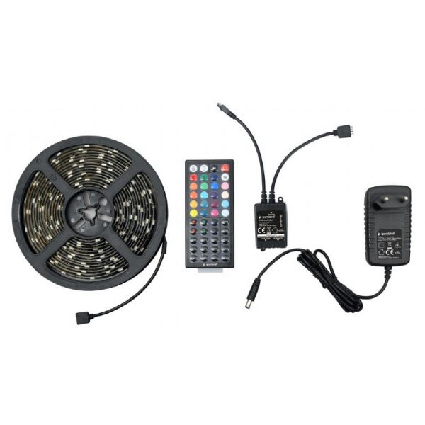 Gembird Fita led Rgb + Controlador 5M Ip65 + Controlo Remoto - LED-S-RGB500-01