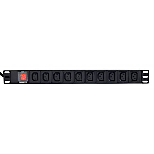 Gembird EG-PDU-10C132C19 Régua de Alimentação PDU 10x C13 16A com Cabo 2m