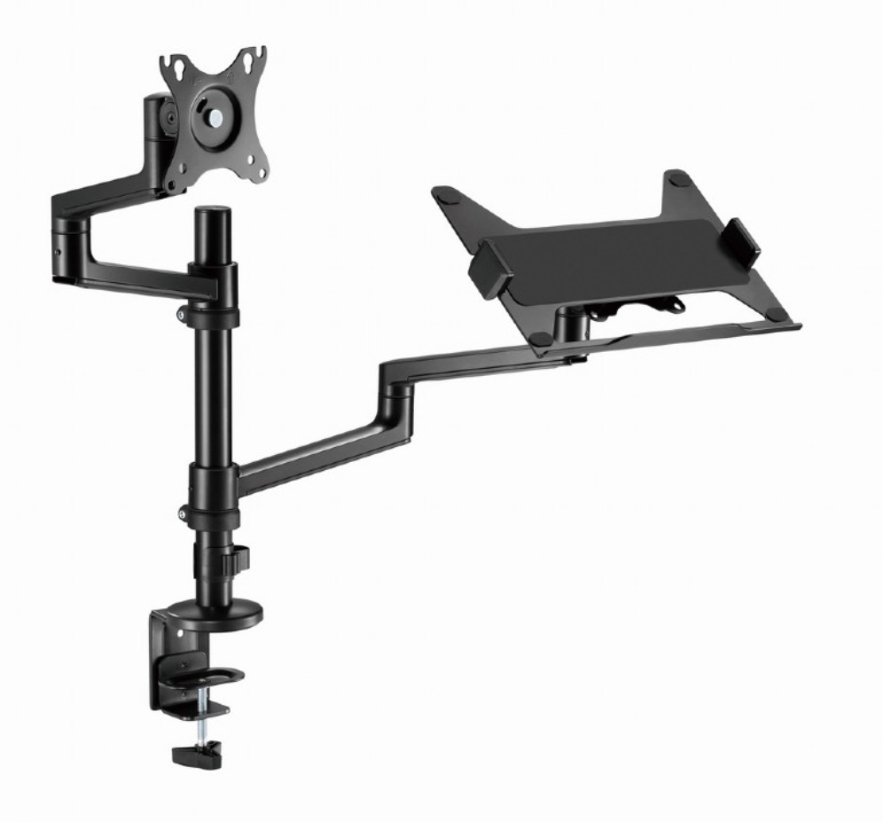 Suporte de Secretária Gembird MA-DA-04 Monitor + Notebook Desk Mount Preto