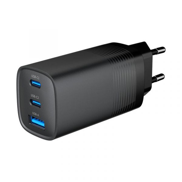 Gembird Carregador TA-UC-PDQC65-01-BK 65W Black