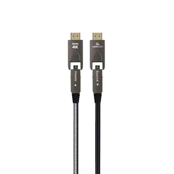 Gembird CCAP-HDMIDD-AOC-20M Cabo HDMI Fibra Ótica Alta Velocidade Ethernet 20m Black