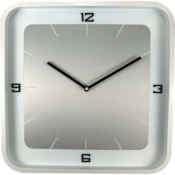 Nextime Relógio de Parede ou Mesa 3518WI 40 x 40 cm Branco