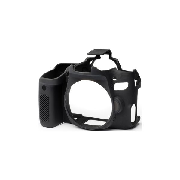 easyCover Capa Silicone Preta para Canon 77D