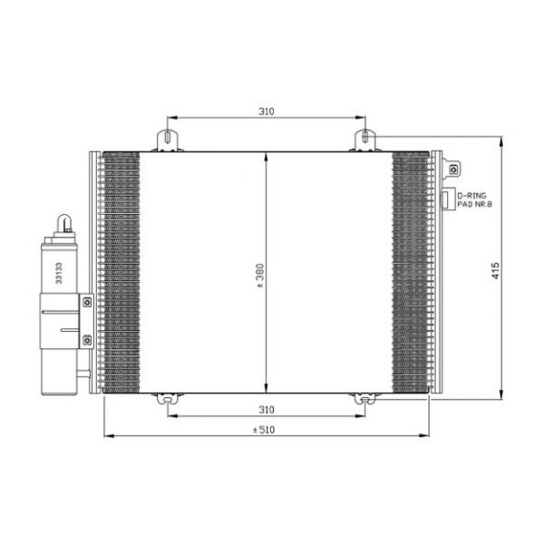 NRF - 35379 - Condensador, ar condicionado - 8718042022677