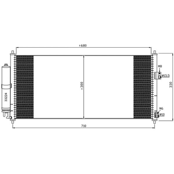 NRF - 35435 - Condensador, ar condicionado - 8718042023223