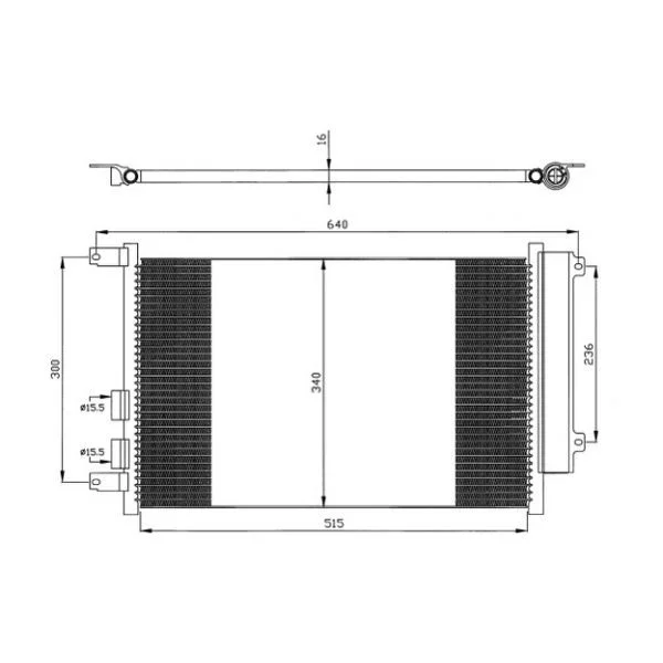 NRF - 35499 - Condensador, ar condicionado - 8718042023810