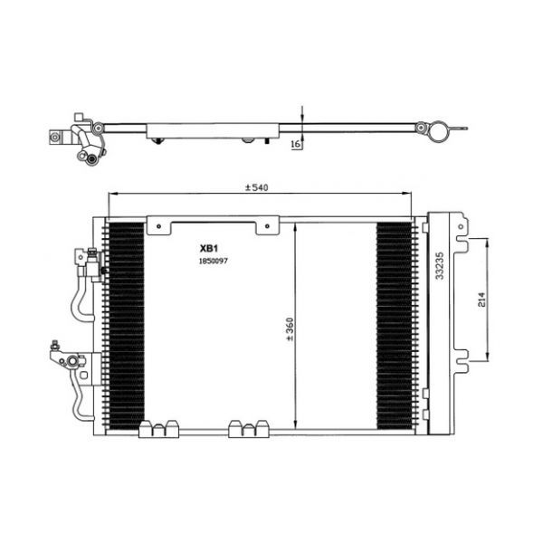 NRF - 35554 - Condensador, ar condicionado - 8718042024367
