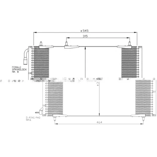 NRF - 35836 - Condensador, ar condicionado - 8718042025777