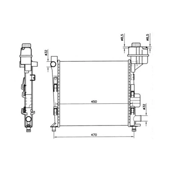 NRF - 58252 - Radiador, arrefecimento do motor - 8718042041463