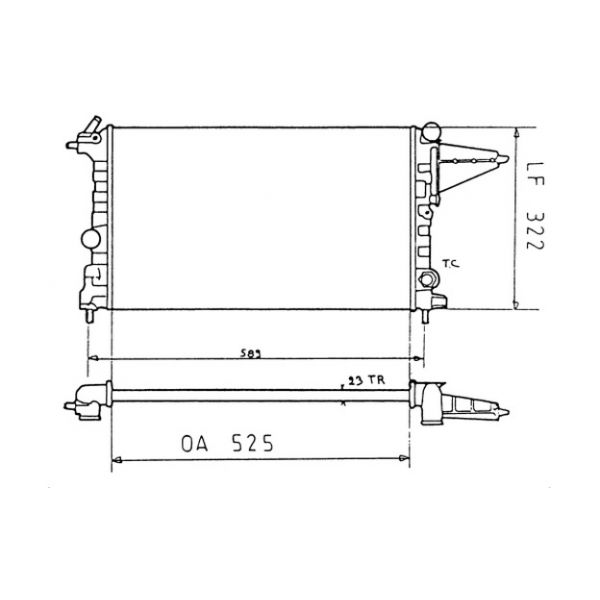 NRF - 58775 - Radiador, arrefecimento do motor - 8718042042880