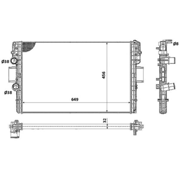 NRF - 58361 - Radiador, arrefecimento do motor - 8718042088239