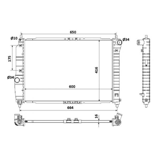 NRF - 53902 - Radiador, arrefecimento do motor - 8718042088741