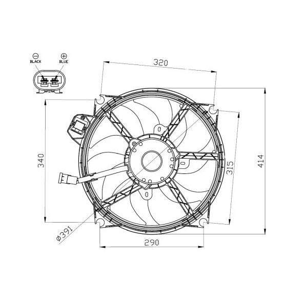 NRF Ventilador, Refrigeração do Motor - 47965