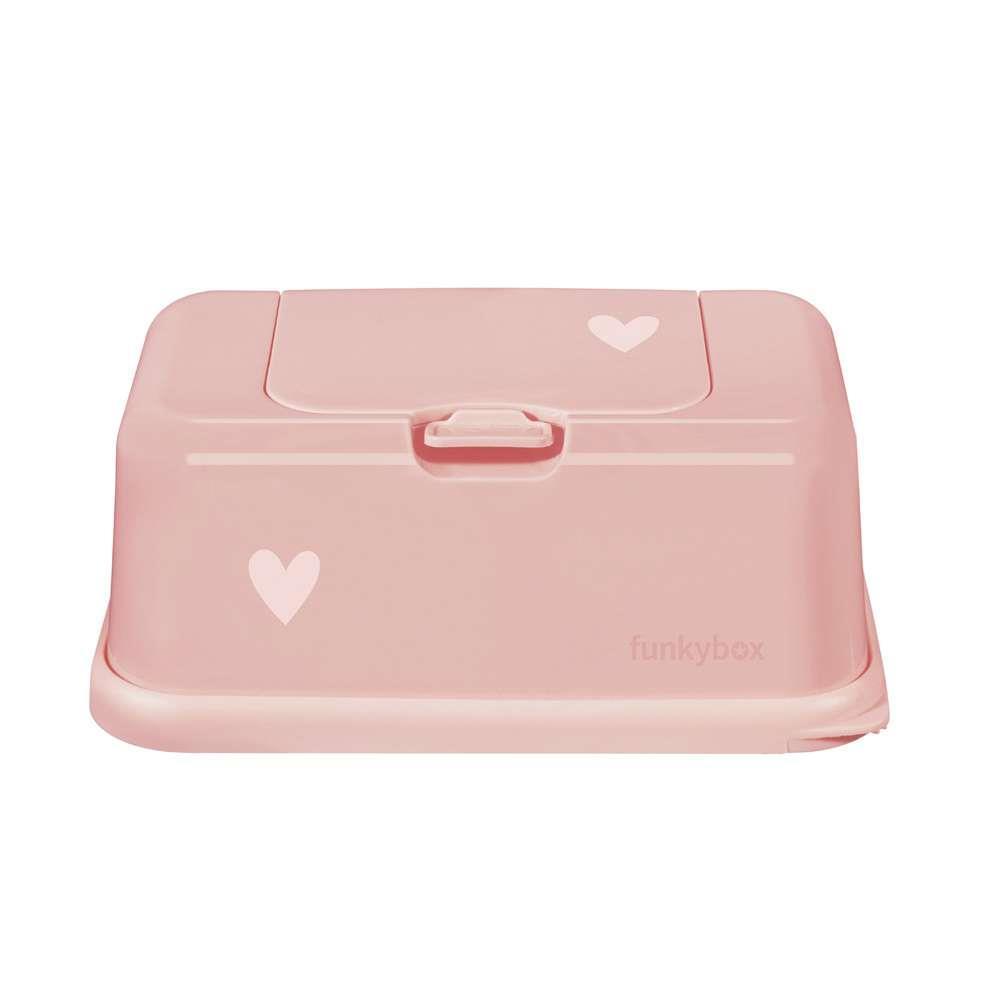 Funkybox Caixa Toalhitas Rosa Pastel Coração Mate