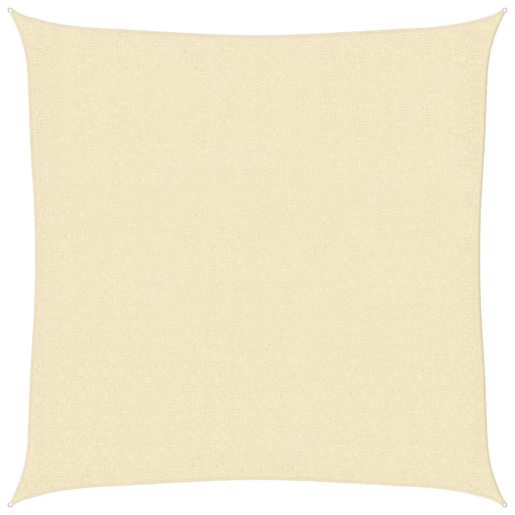 vidaXL Guarda-sol PEAD quadrado 2x2 m creme