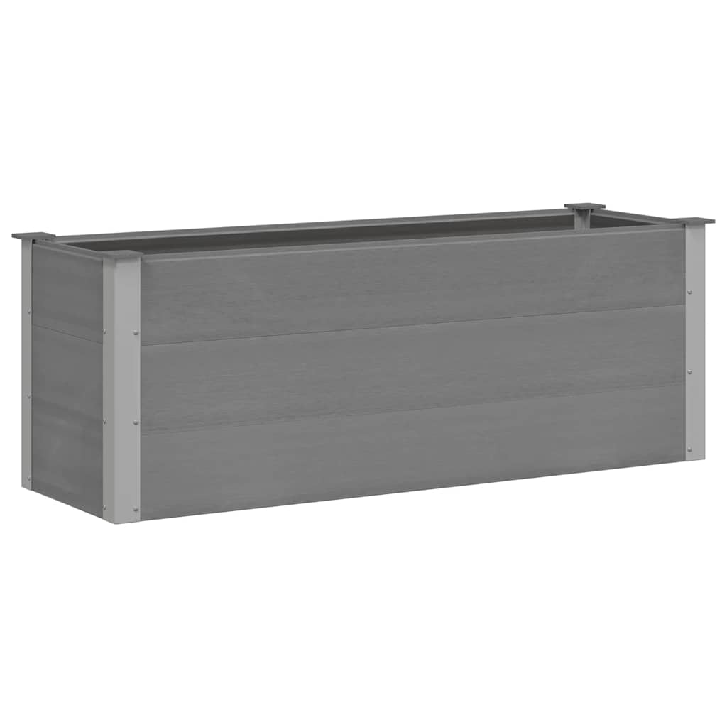vidaXL Canteiro elevado para jardim WPC 150x50x54 cm cinzento