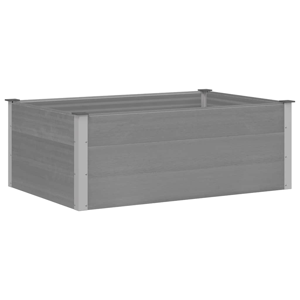 vidaXL Canteiro elevado para jardim WPC 150x100x54 cm cinzento