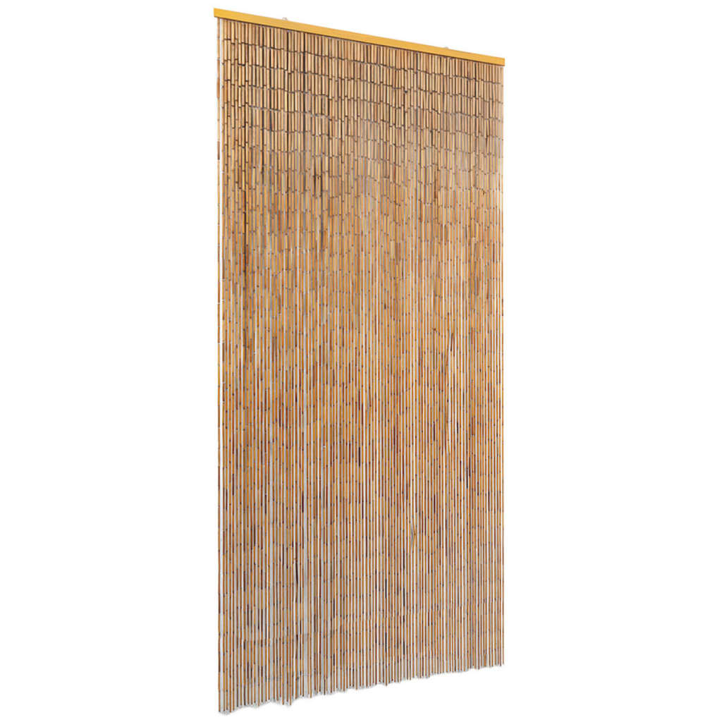 vidaXL Cortina de porta anti-insetos em bambu 90x220 cm