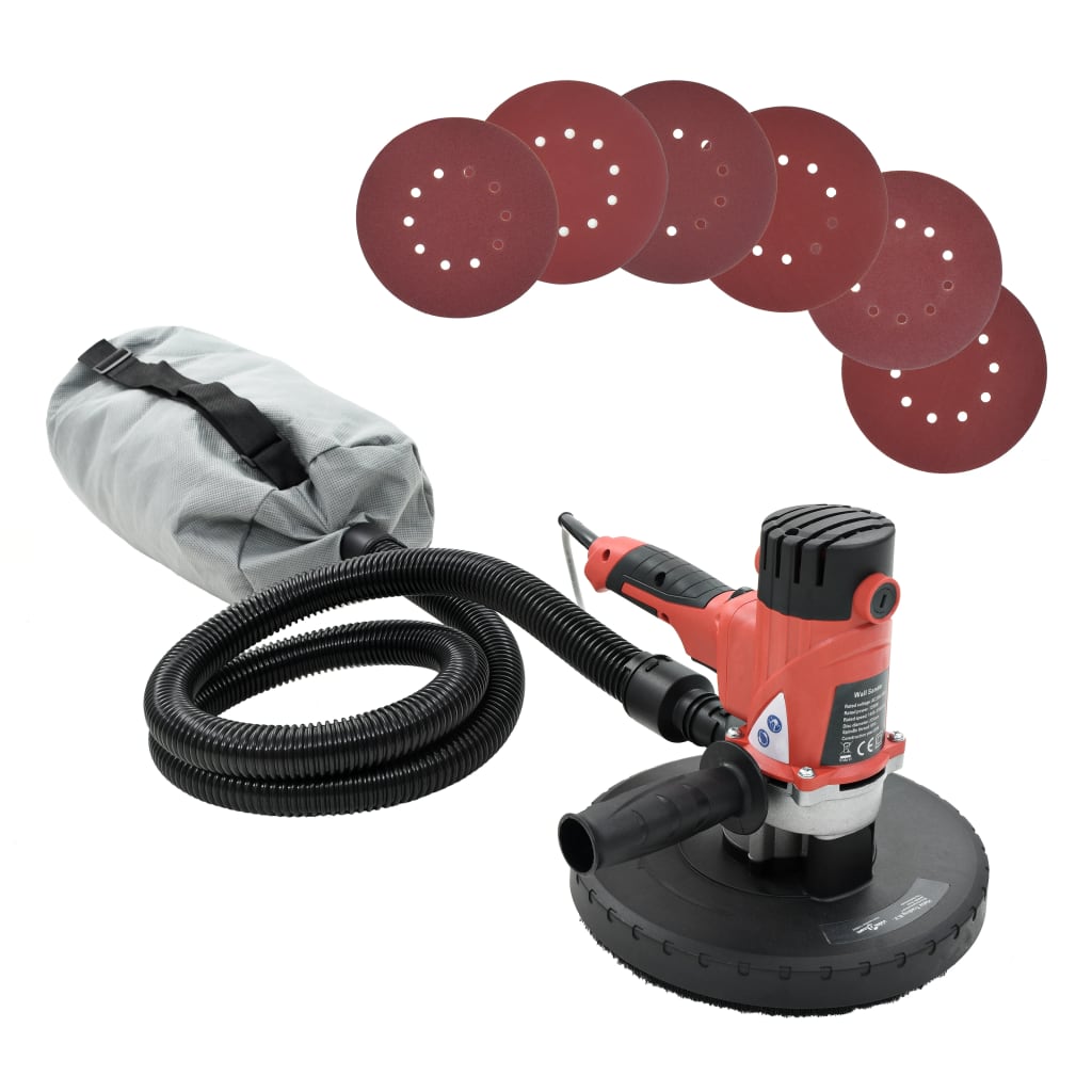 vidaXL Lixadeira de reboco com função de aspiração 1200 W