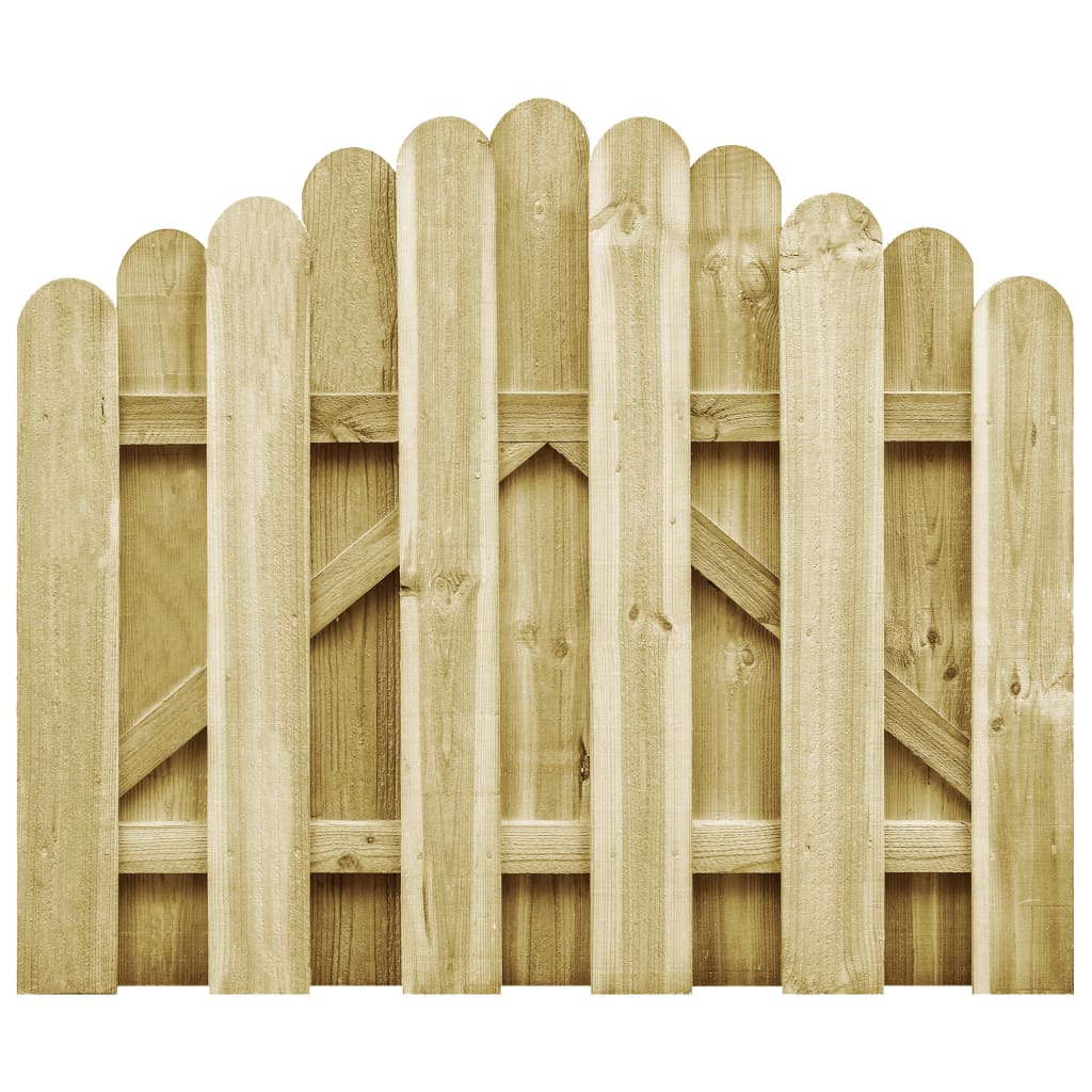 vidaXL Portão de jardim 100x75 cm pinho impregnado