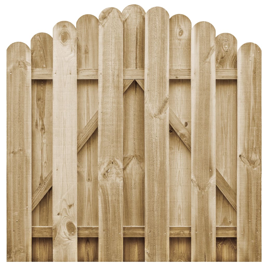 vidaXL Portão de jardim 100x100 cm pinho impregnado