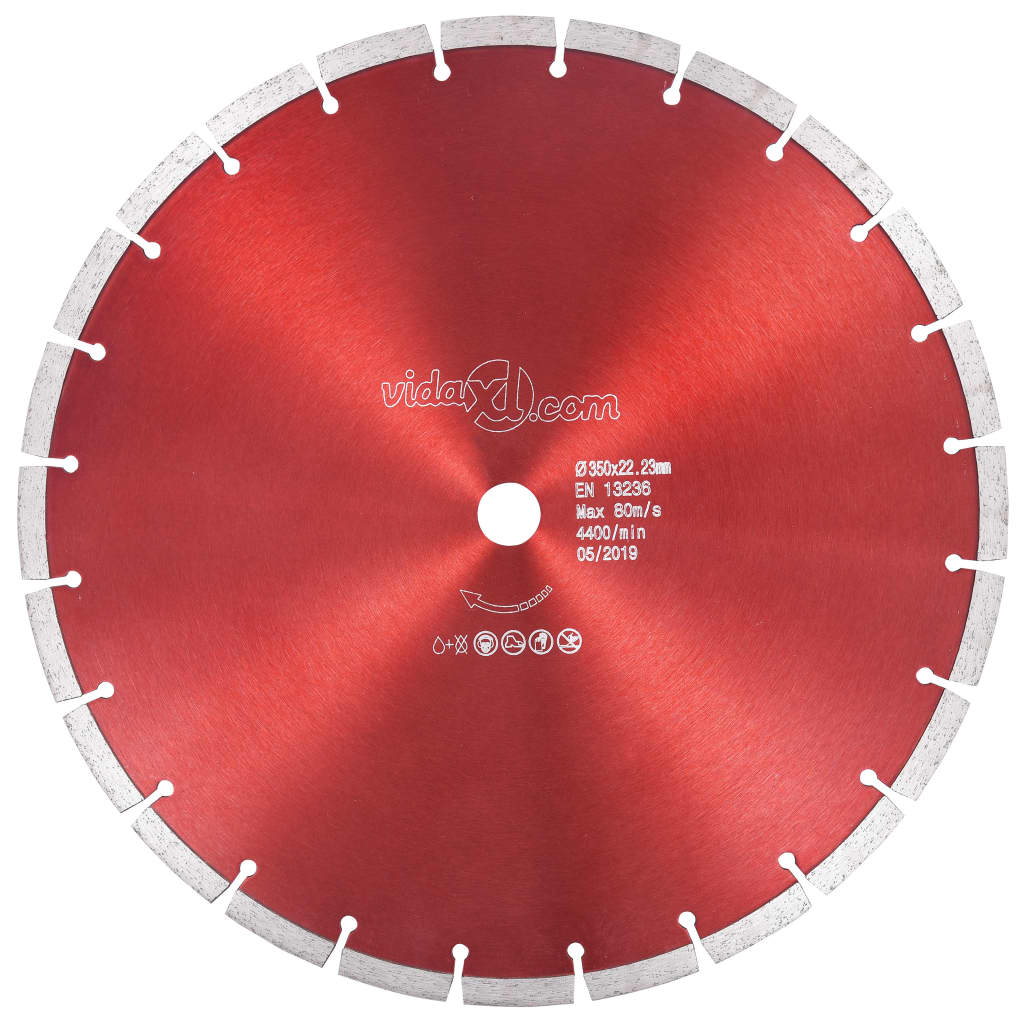 vidaXL Disco de corte de diamante aço 350 mm