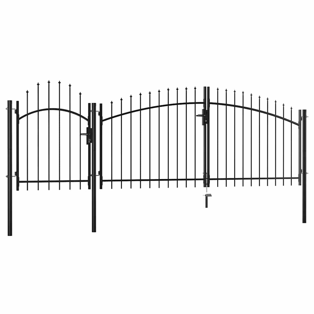 vidaXL Portão de jardim Woerden aço 1x4 m preto
