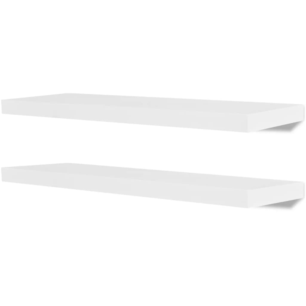 vidaXL Prateleiras de parede 4 pcs branco 80 cm