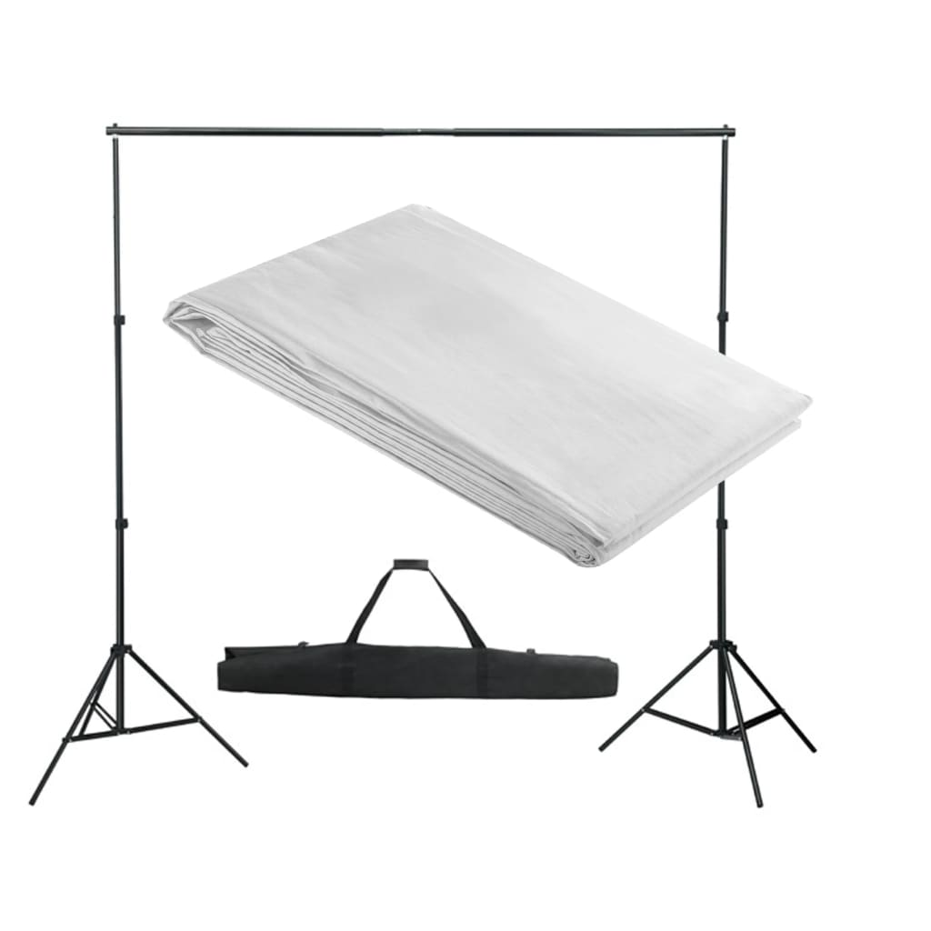 vidaXL Sistema porta-fundos 300 x 300 cm branco