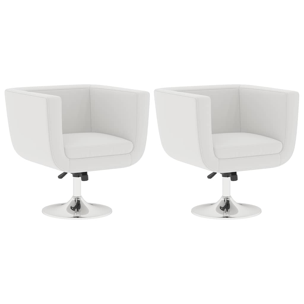 vidaXL Cadeiras de bar 2 pcs couro artificial branco