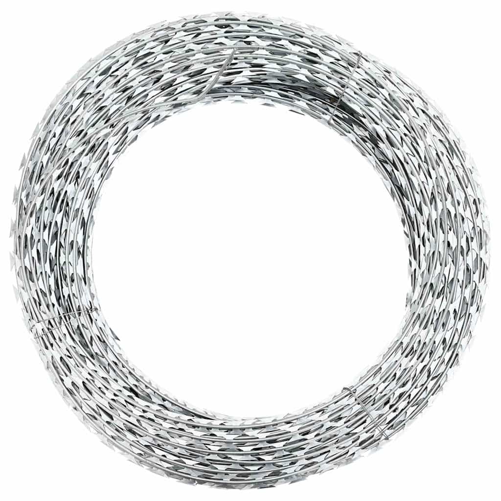 vidaXL Rolo de arame farpado BTO-22 Concertina aço galvanizado 150 m