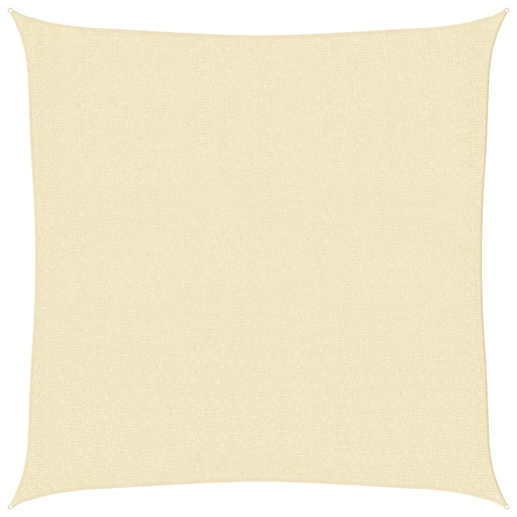 vidaXL Guarda-sol HDPE quadrado 3,6 x 3,6 m creme