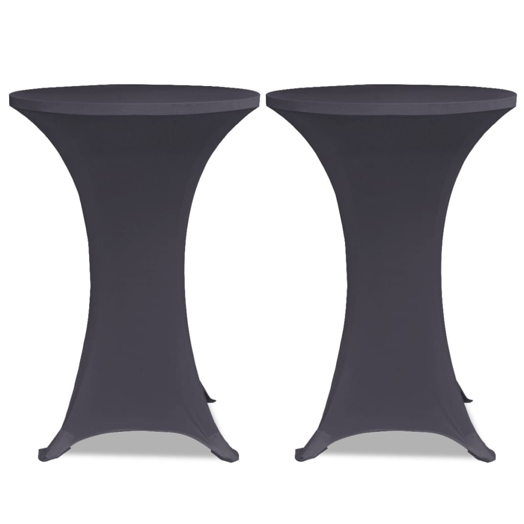 vidaXL Capa extensível para mesa 2 pcs 80 cm antracite