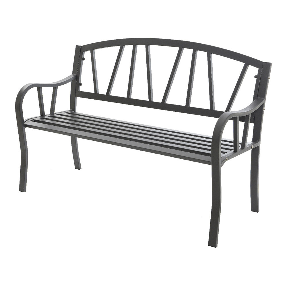 Banco de ferro cor: antracite 123x53x86cm para exterior
