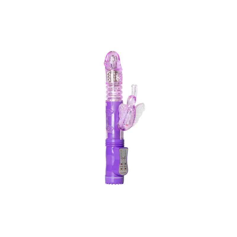Easytoys – Vibrador con Mariposa – Púrpura