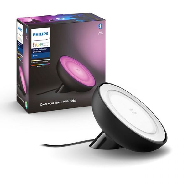Philips Candeeiro Inteligente de Mesa Bloom (preto) - Hue - S7803479