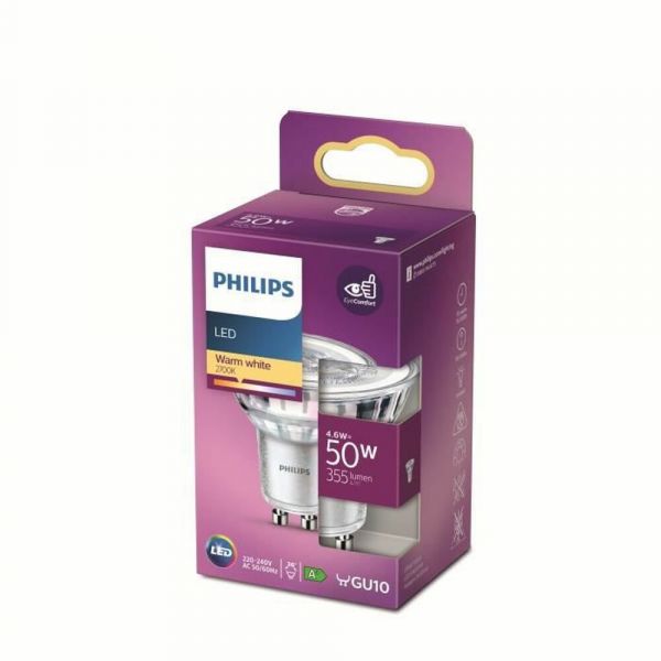 Philips Lâmpada LED 50W GU10 36D Blanca Cálido 2700K