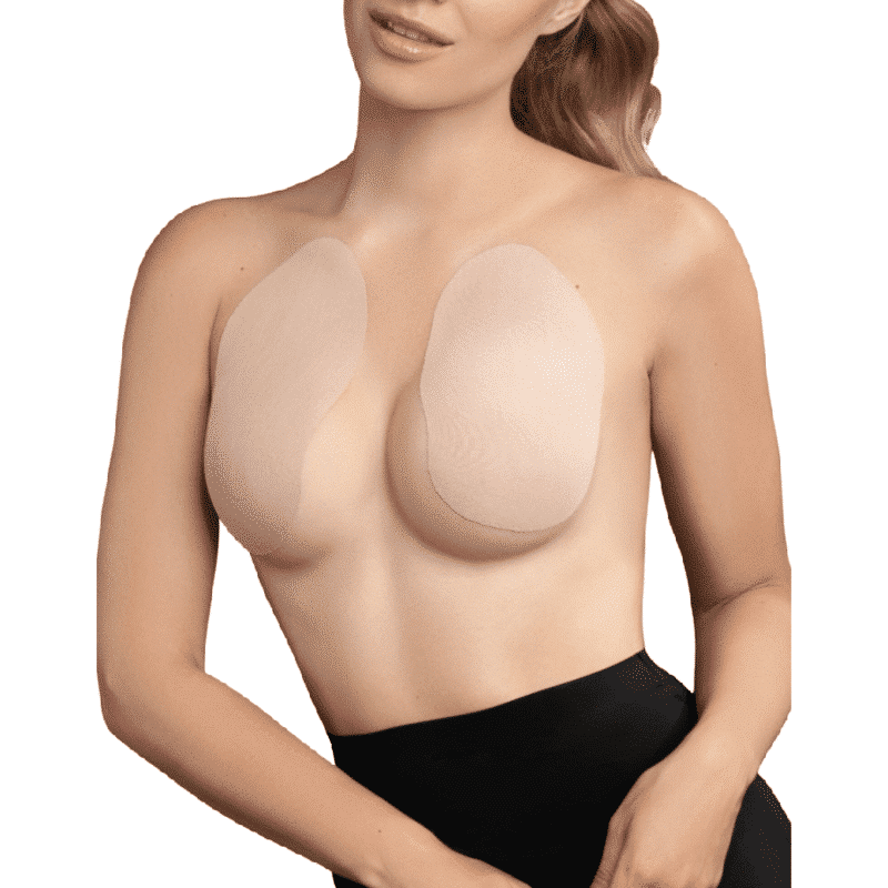 Bye Bra – Peito Lift Pads + 3 Pares De Tampas De Bicho De Cetim – Tamanho Bege Df