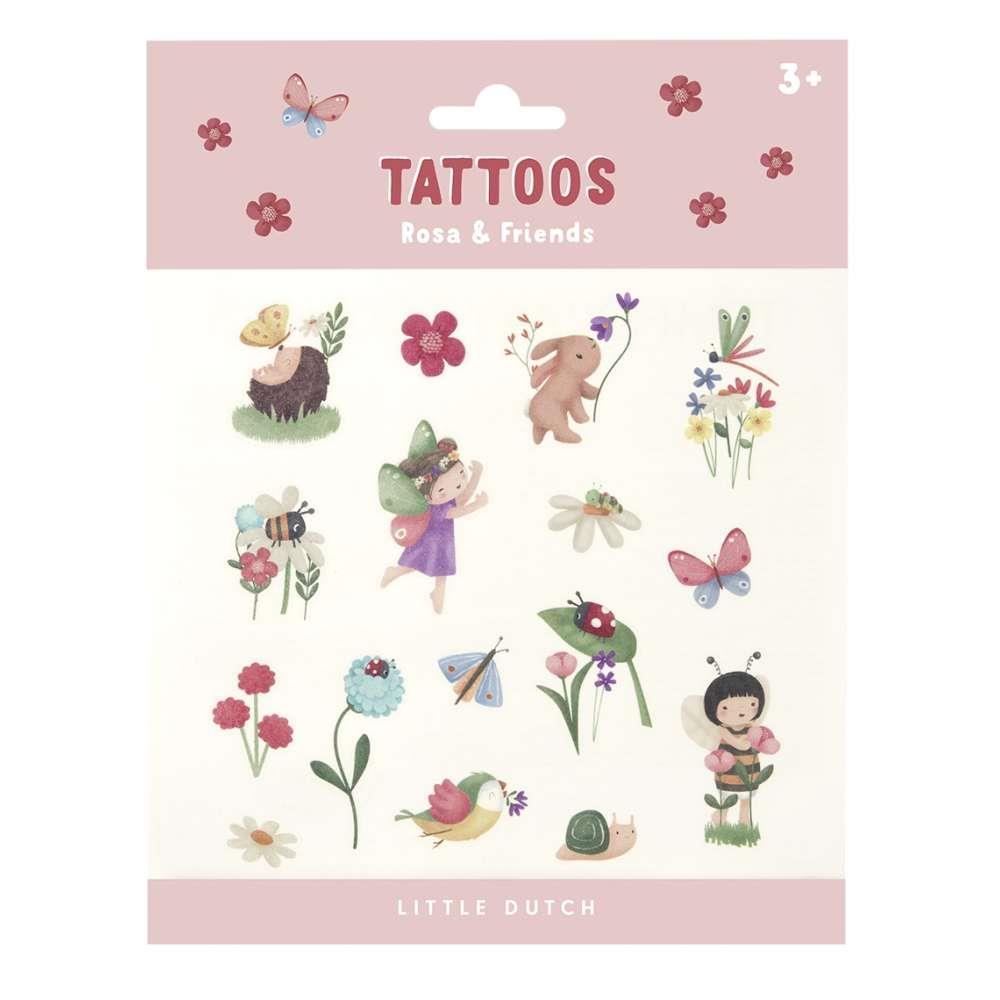 Tatuagens Temporárias Little Dutch Rosa & Friends