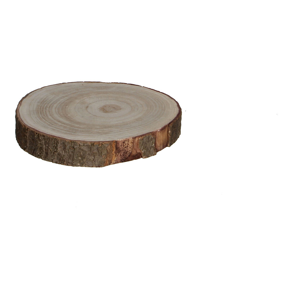 Base decorativa tronco de madeira ø20x3cm