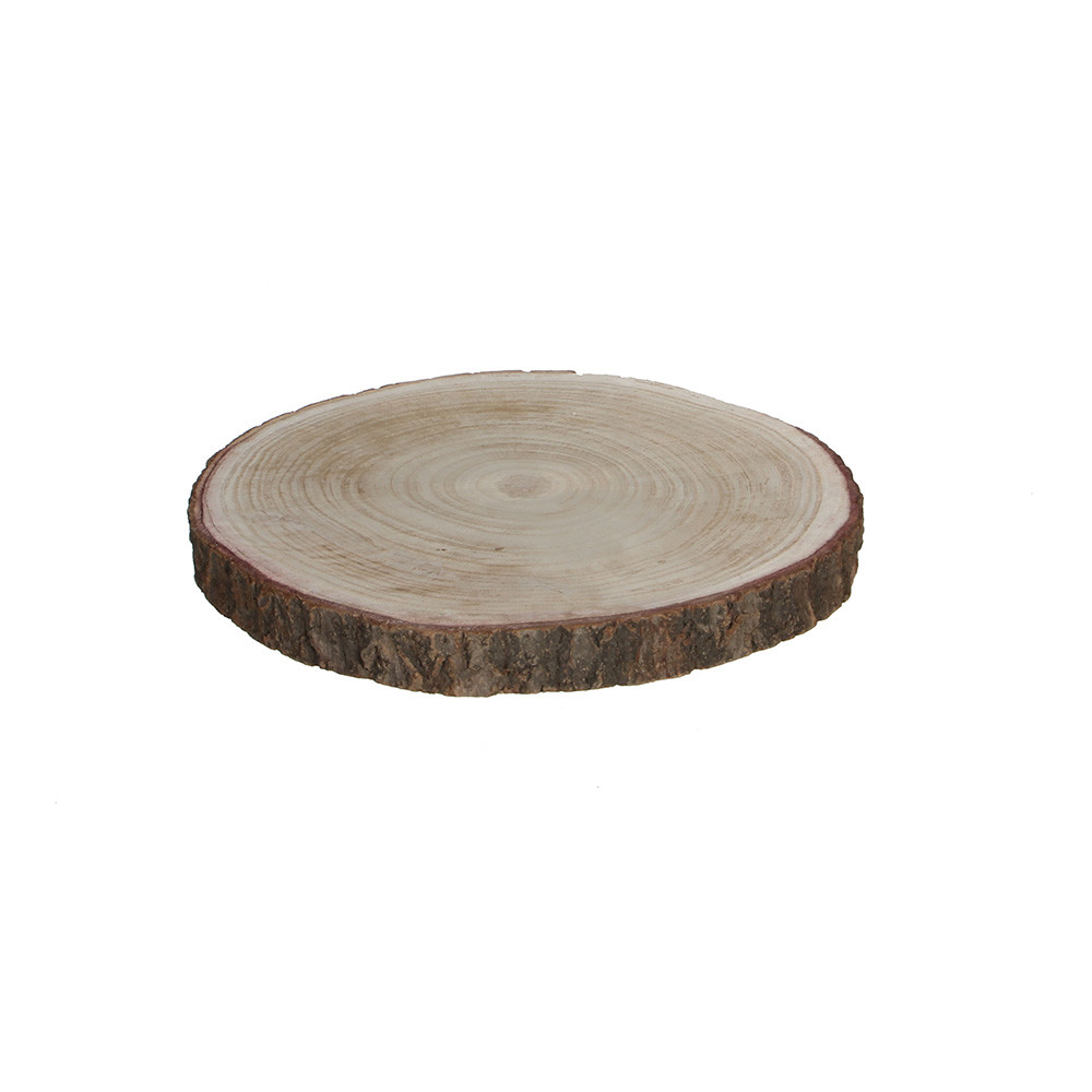 Base decorativa tronco de madeira ø30x3cm