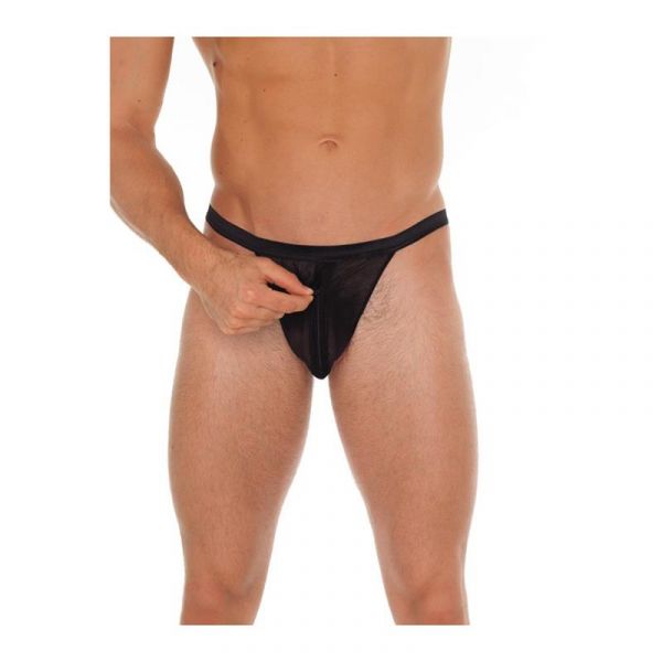 Amorable Tanga Preta com Zíper Tamanho Único