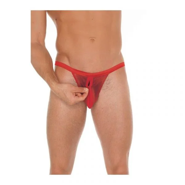 Amorable Tanga com Zíper Vermelho Tamanho Único