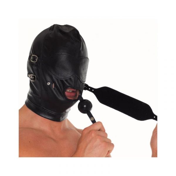 Bondage Play Máscara Cuero Ajustable R7575