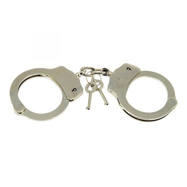 Bondage Play Rimba Esposas de Acero Niquelado Ajustables R7612