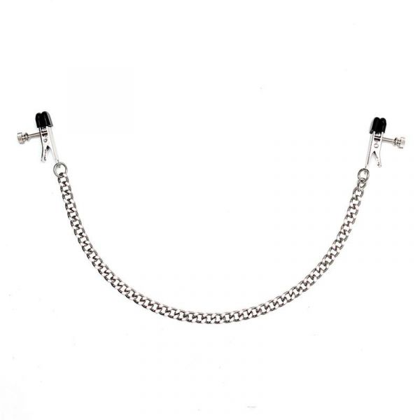 Bondage Play Pinzas Pezones com Cadena Metal Ajustables R7702