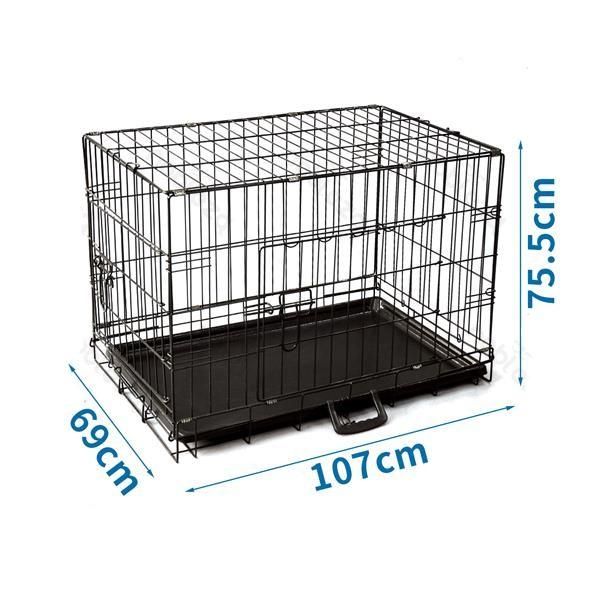 Nobleza Dog Crate Jaula Transportadora Metálica Xl - 107 x 69 x 75,5 cm Duas Portas