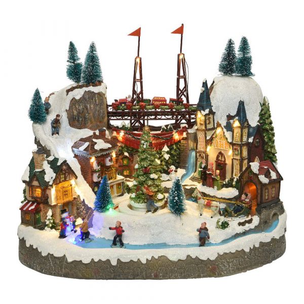 Lumineo Cena Cidade Natalina 25.5x39x31.5 cm Multicolor